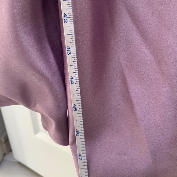 Lavender Floor Length Bishop Sleeve Gown - Picture 6 of 8